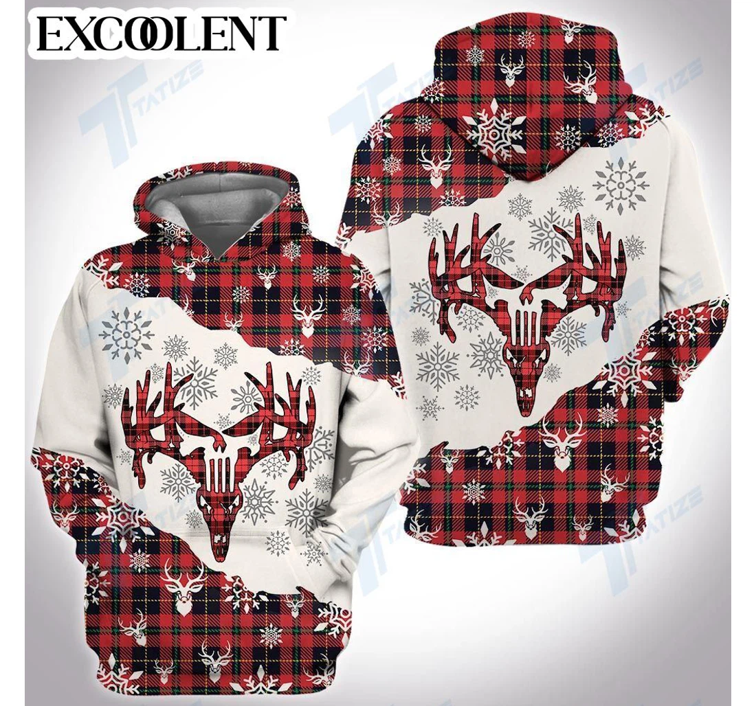 Personalized Hunting Christmas Christmas Christmas - 3D Printed Pullover Hoodie