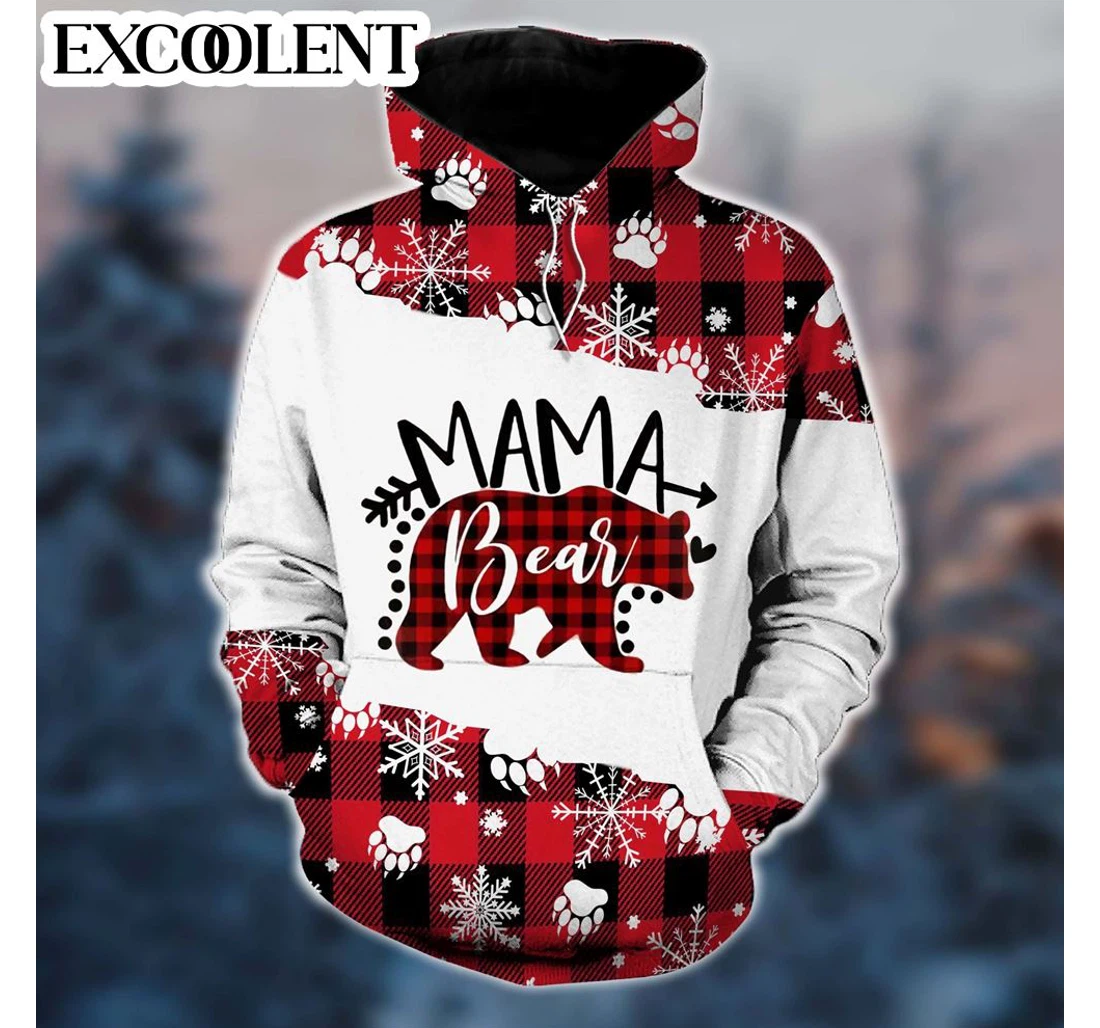 Personalized Mama Bear Christmas Christmas Christmas - 3D Printed Pullover Hoodie