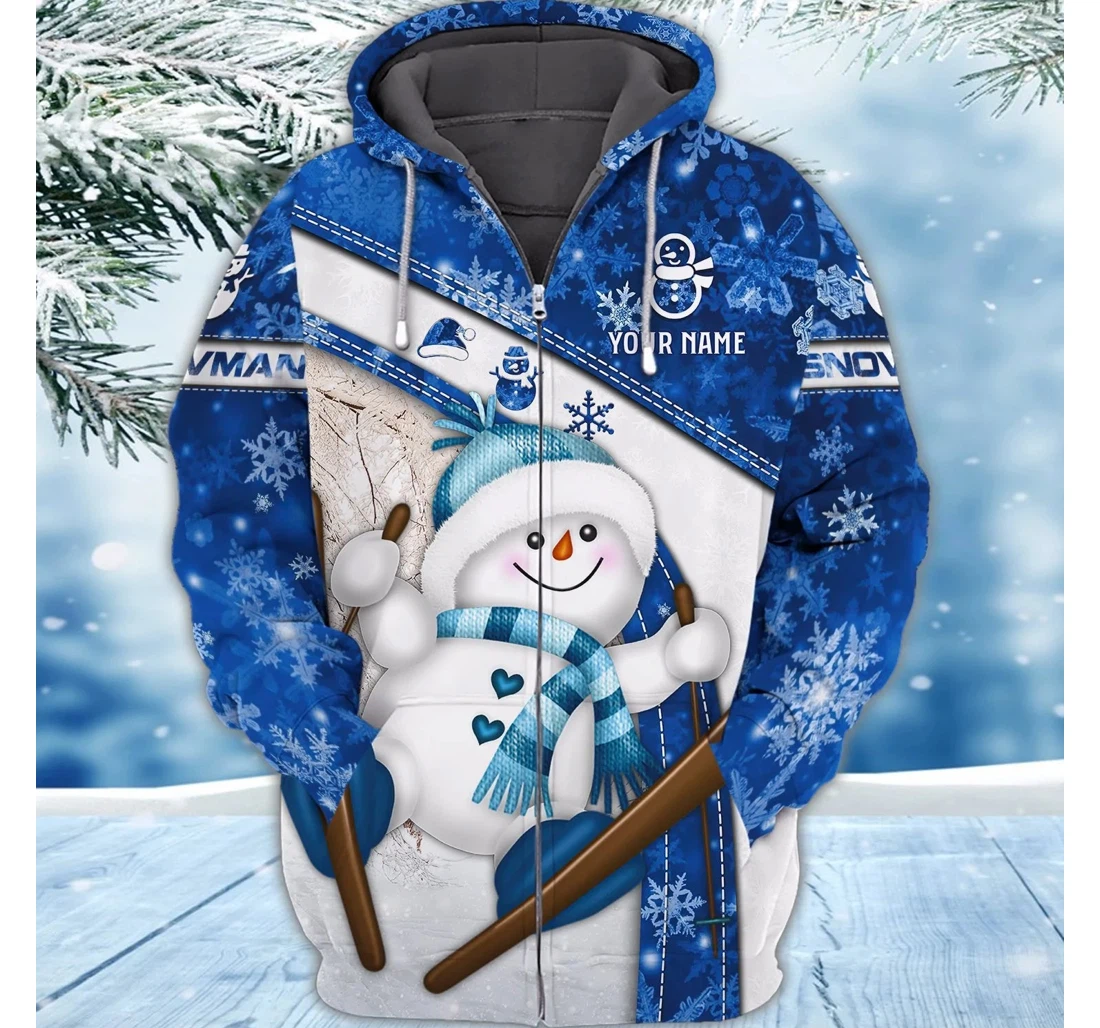 Personalized Snowman Christmas Snowman Christmas Christmas - 3D Printed Pullover Hoodie