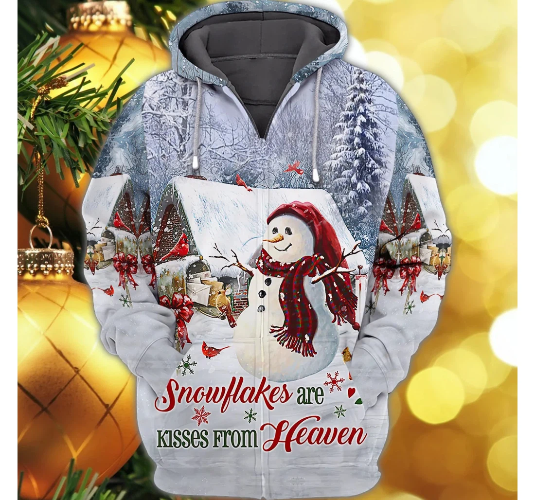 Personalized Snowman Merry Christmas Snowman Christmas Christmas - 3D Printed Pullover Hoodie
