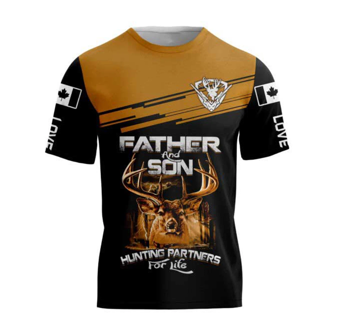 Personalized Father Son Deer Hunting Partner Life Father Day - 3D Printed T-shirt