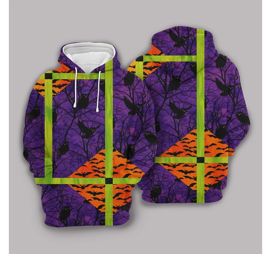 Personalized Purple Halloween - 3D Printed Pullover Hoodie
