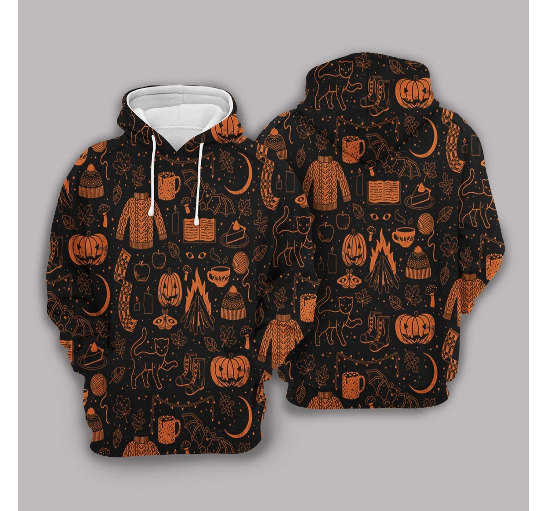 Personalized Halloween Nice Pattern Pumpkin Pattern Halloween - 3D Printed Pullover Hoodie