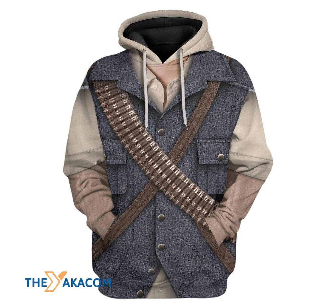 Custom John Marston Coat - 3D Printed Pullover Hoodie