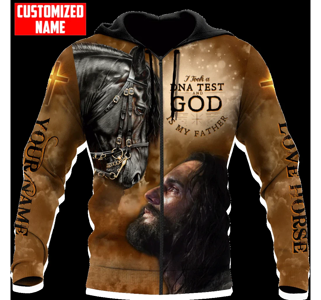 Personalized Horse Jesus Horse Of Judah Jesus Love Horse God - 3D Printed Pullover Hoodie