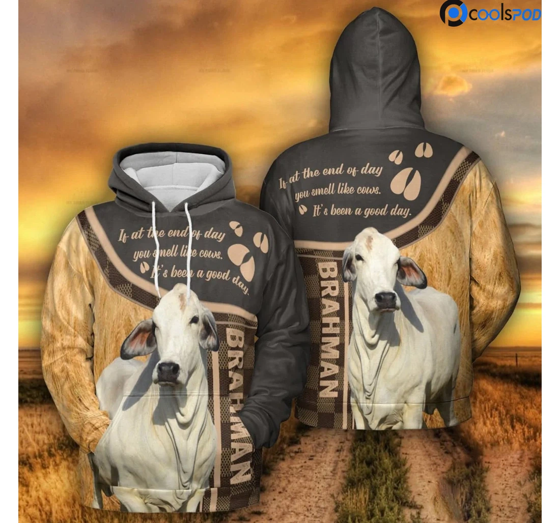 Personalized Brahman Cattle Lovers A Good Day Cow Cute Farm - 3D Printed T-shirt