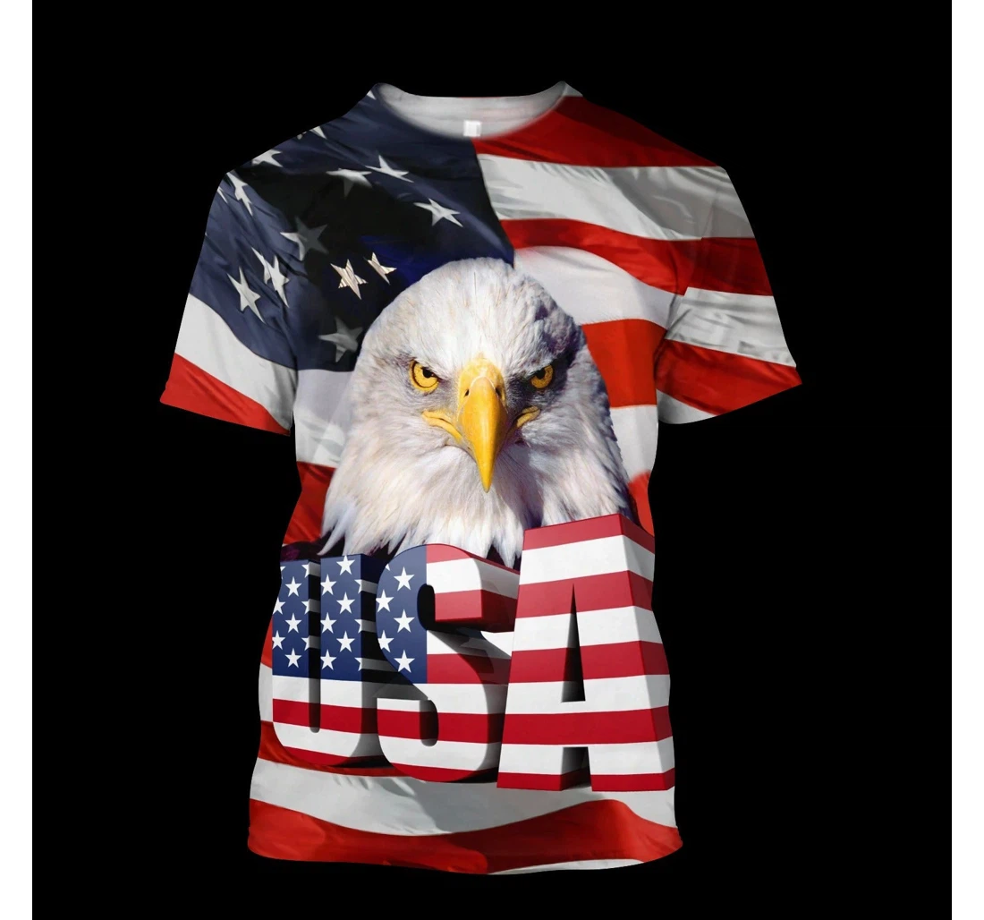 Personalized Independence Day American Eagle - 3D Printed Pullover Hoodie