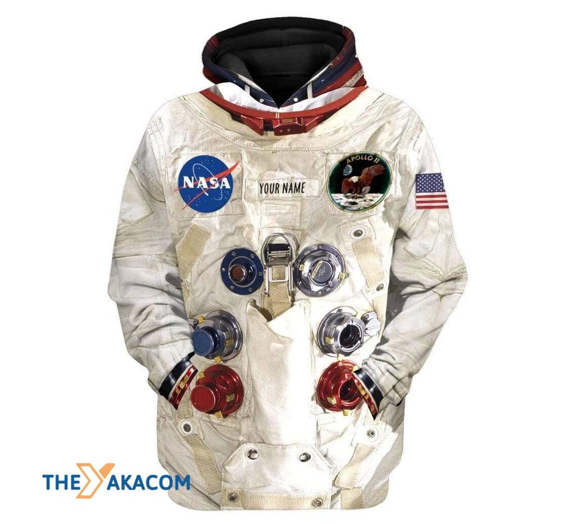 Th Anniversary Custom Name Armstrong Spacesuit Coat - 3D Printed Pullover Hoodie