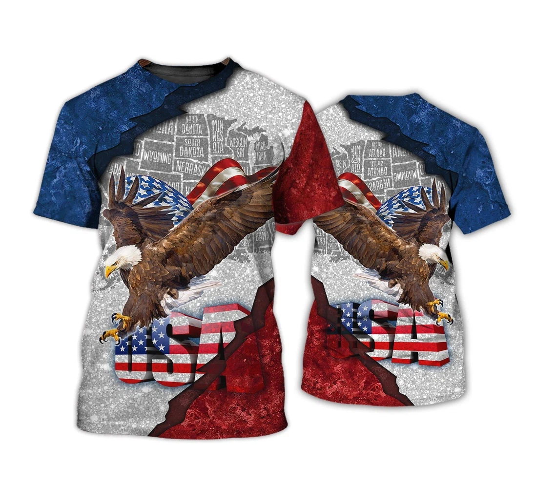 Personalized Happy 4th Of July Independence Day Is Coming Eagle Pride American - 3D Printed Pullover Hoodie