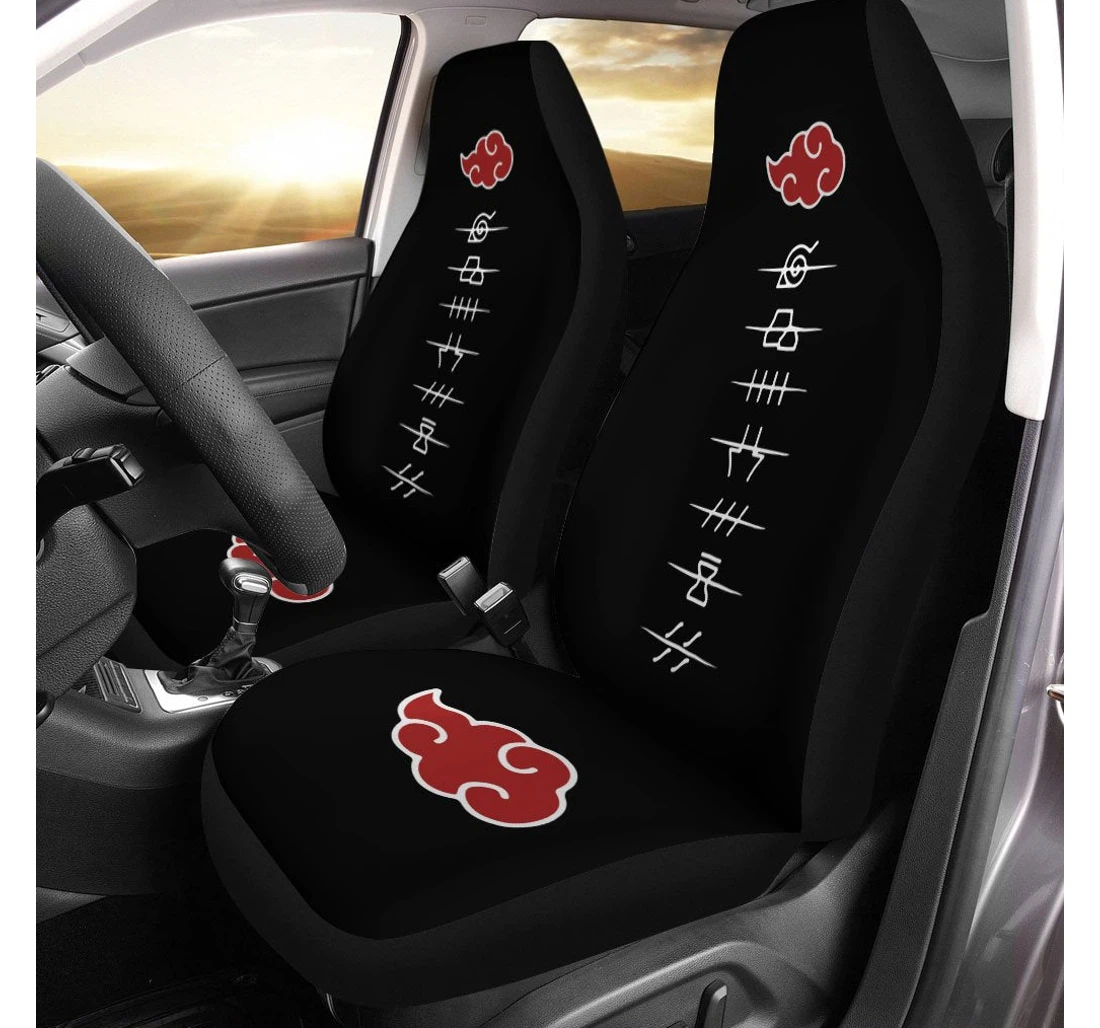 Akatsuki Village Custom Anime Naruto Universal Front Car Seat Cover