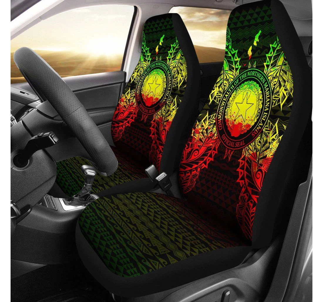 Northern Mariana Islands Polynesia Map Reggae Bn39 Universal Front Car Seat Cover