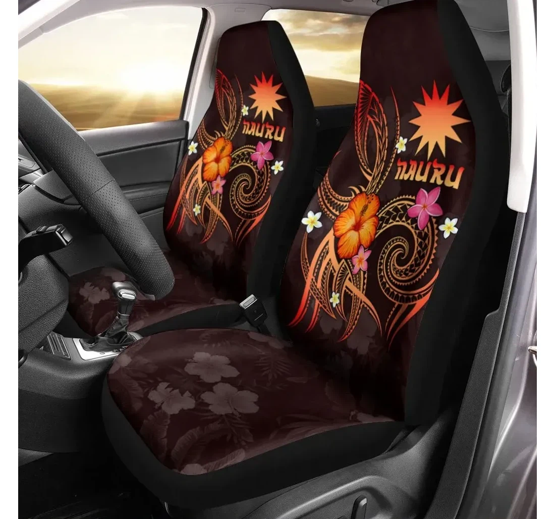 Nauru Polynesian Legend Of Nauru Red Bn15 Universal Front Car Seat Cover