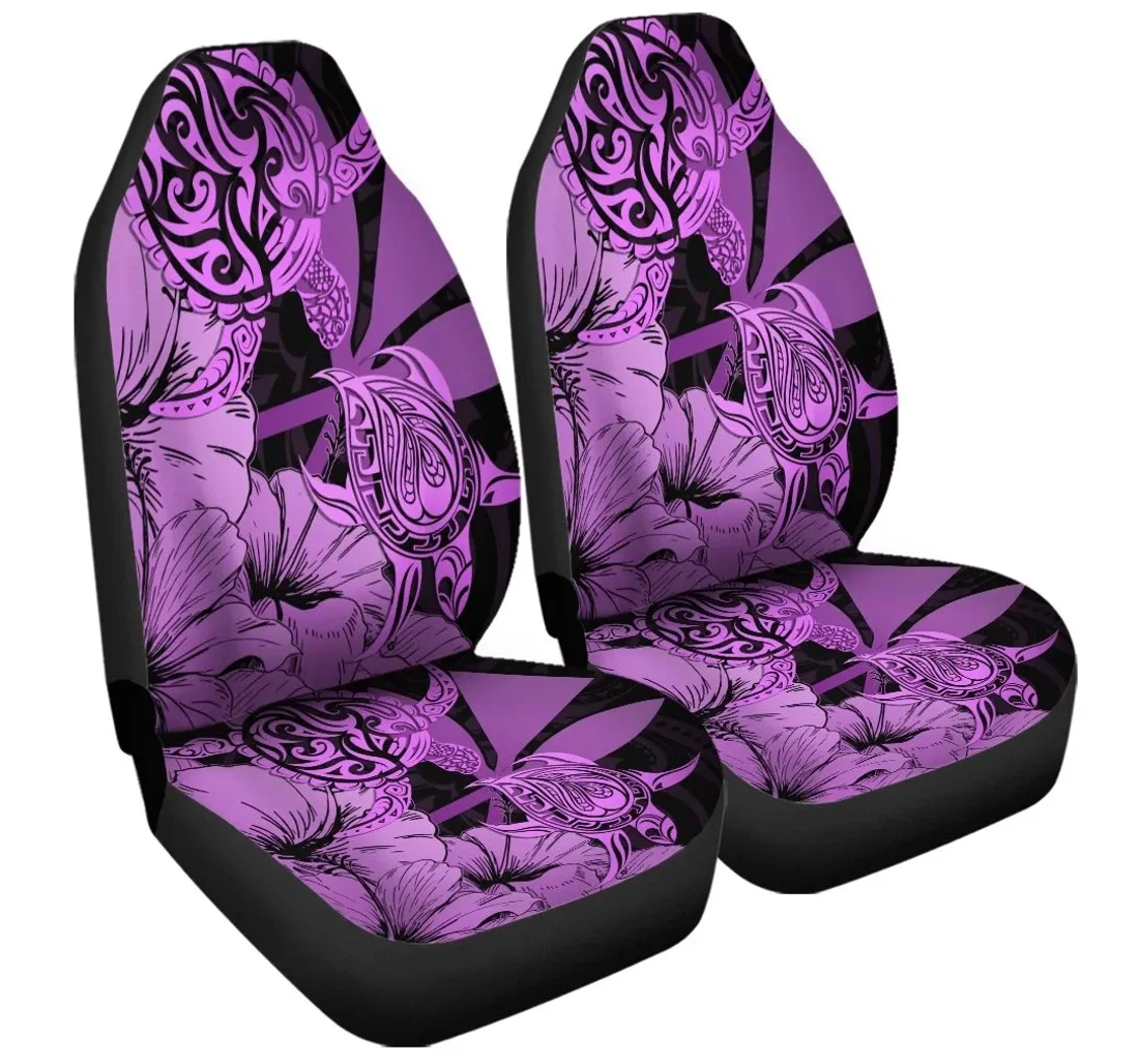 Accessory Hawaii Turtle Polynesian Hibiscus Art Ver 0 Pink Ah Jr Universal Front Car Seat Cover