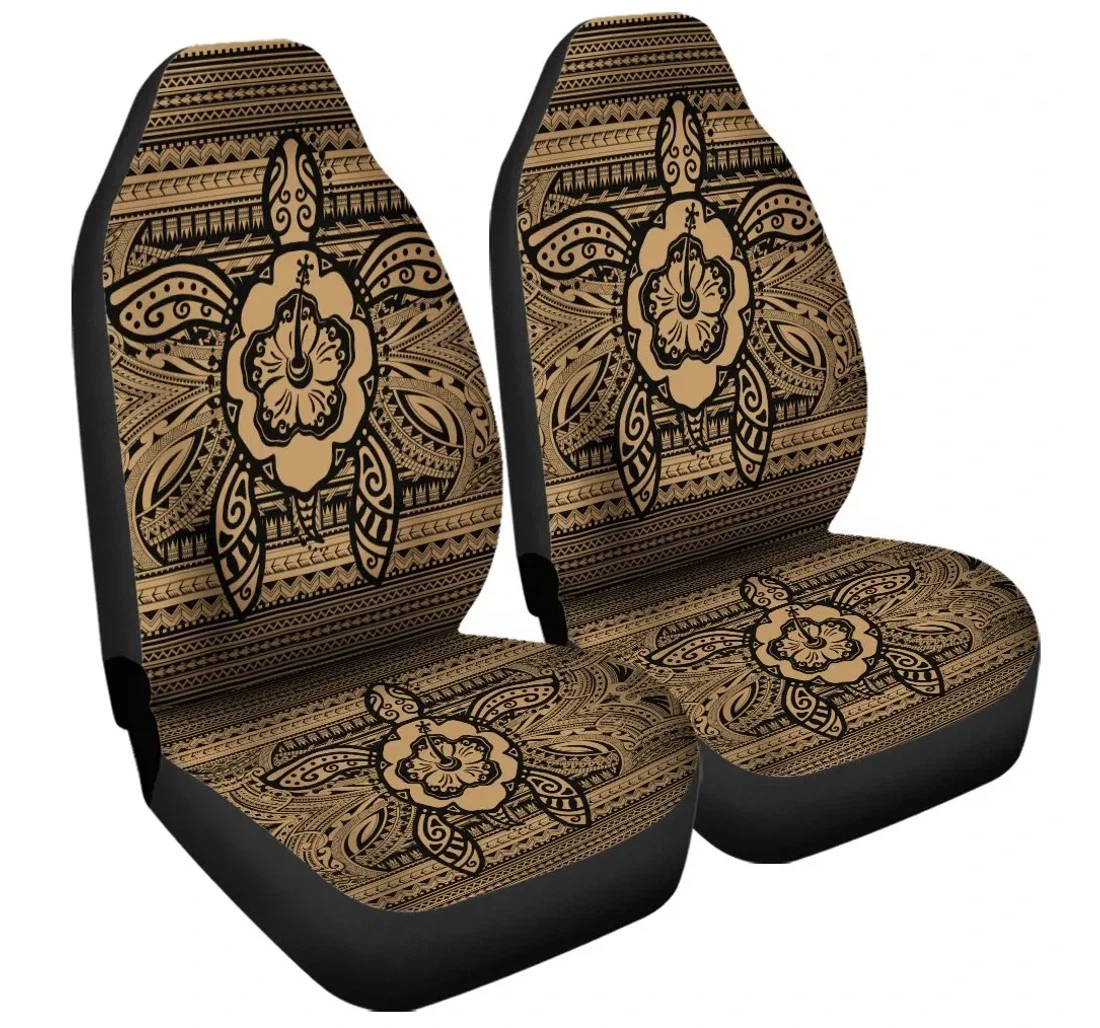 Accessory Hawaiian Turtle Polynesian Tribal Gold Ah J7r Universal Front Car Seat Cover