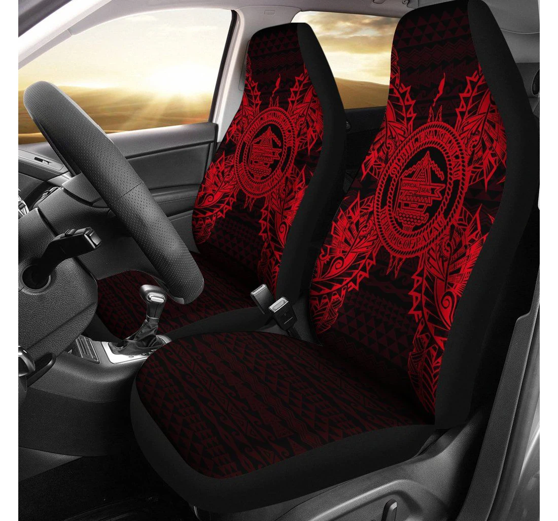 Palau Polynesia Map Red Bn39 Universal Front Car Seat Cover