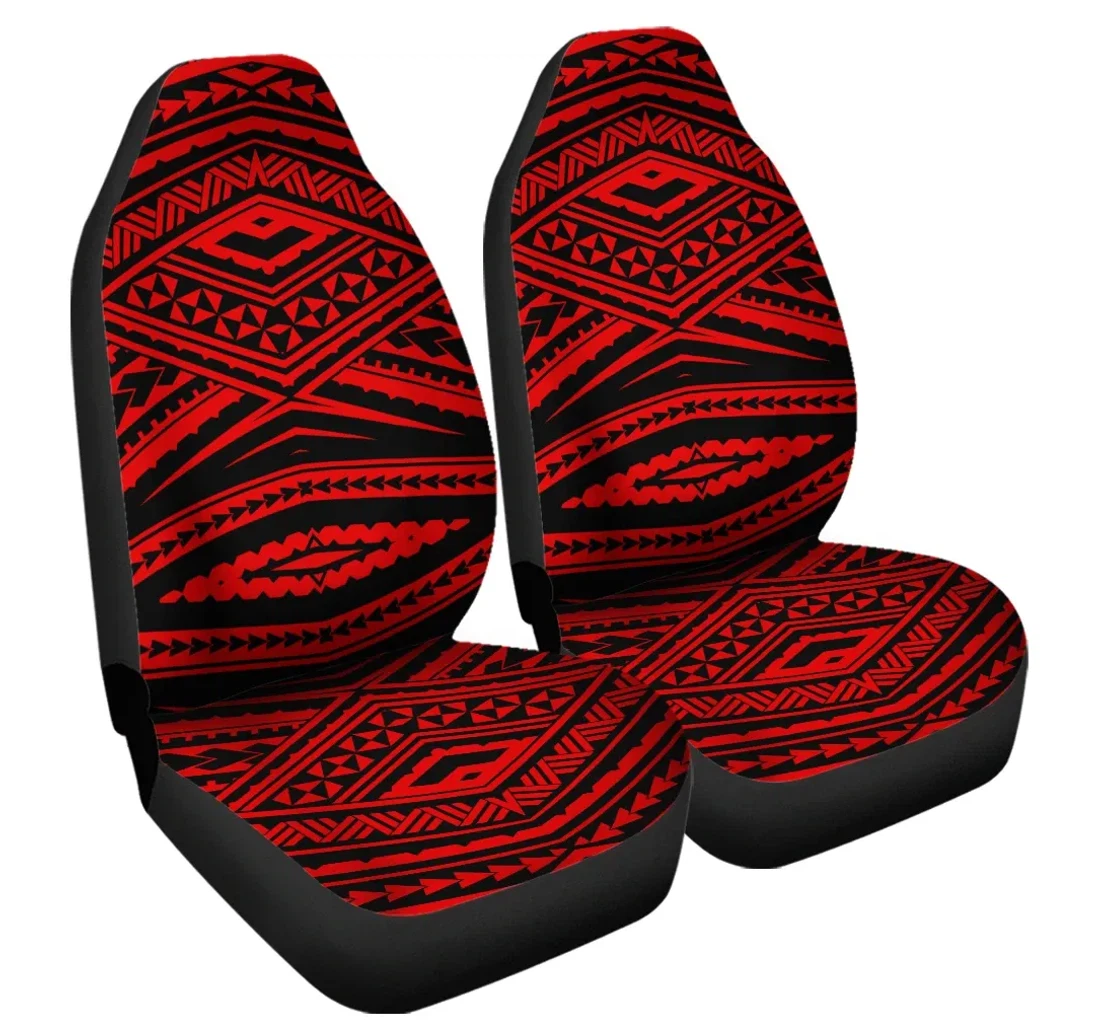 Accessory Polynesian Tatau Red Ah J6 Universal Front Car Seat Cover