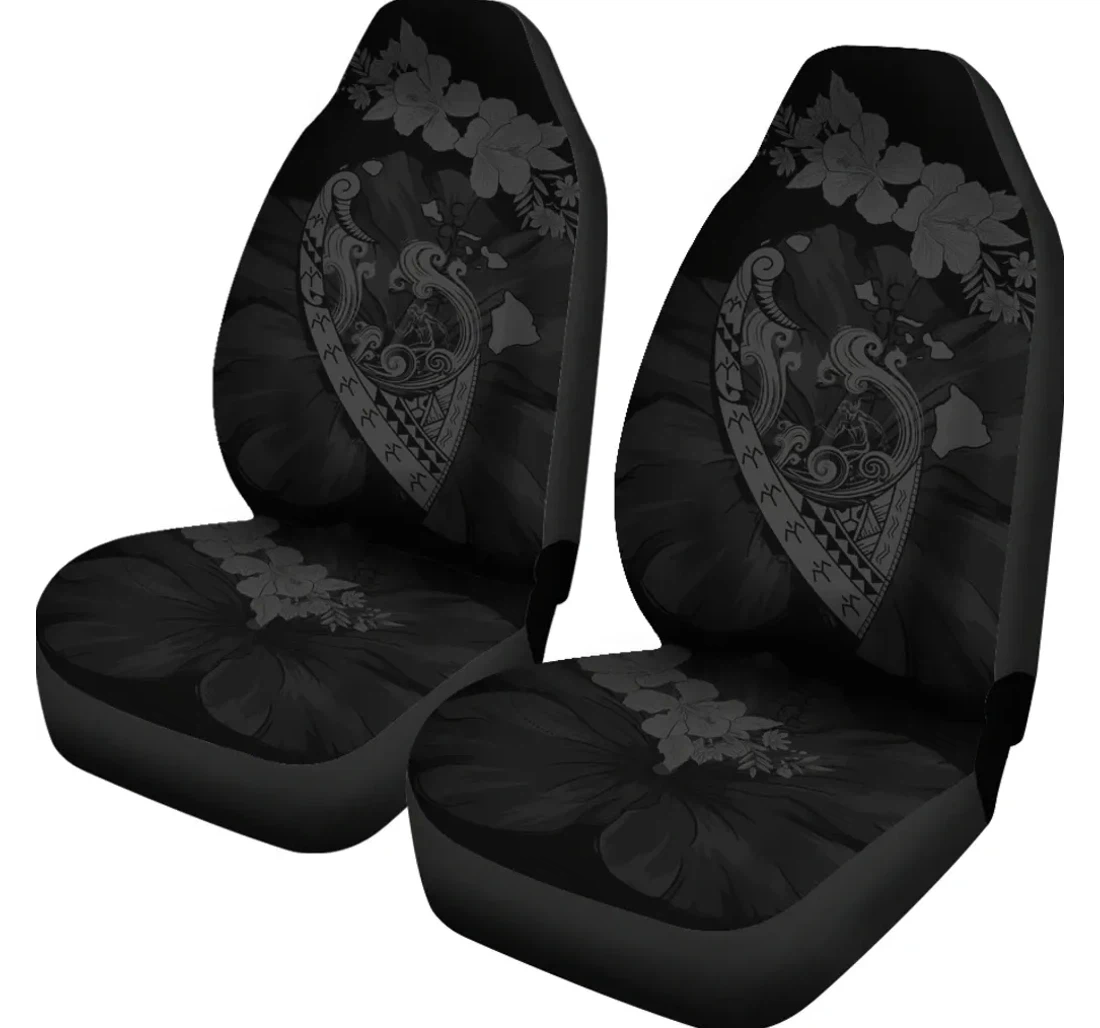 Accessory Hawaii Hibiscus Banzai Surfing V2 Grey Ah J5 Universal Front Car Seat Cover