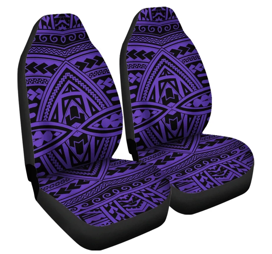 Accessory Polynesian Seamless Violet Ah J6 Universal Front Car Seat Cover