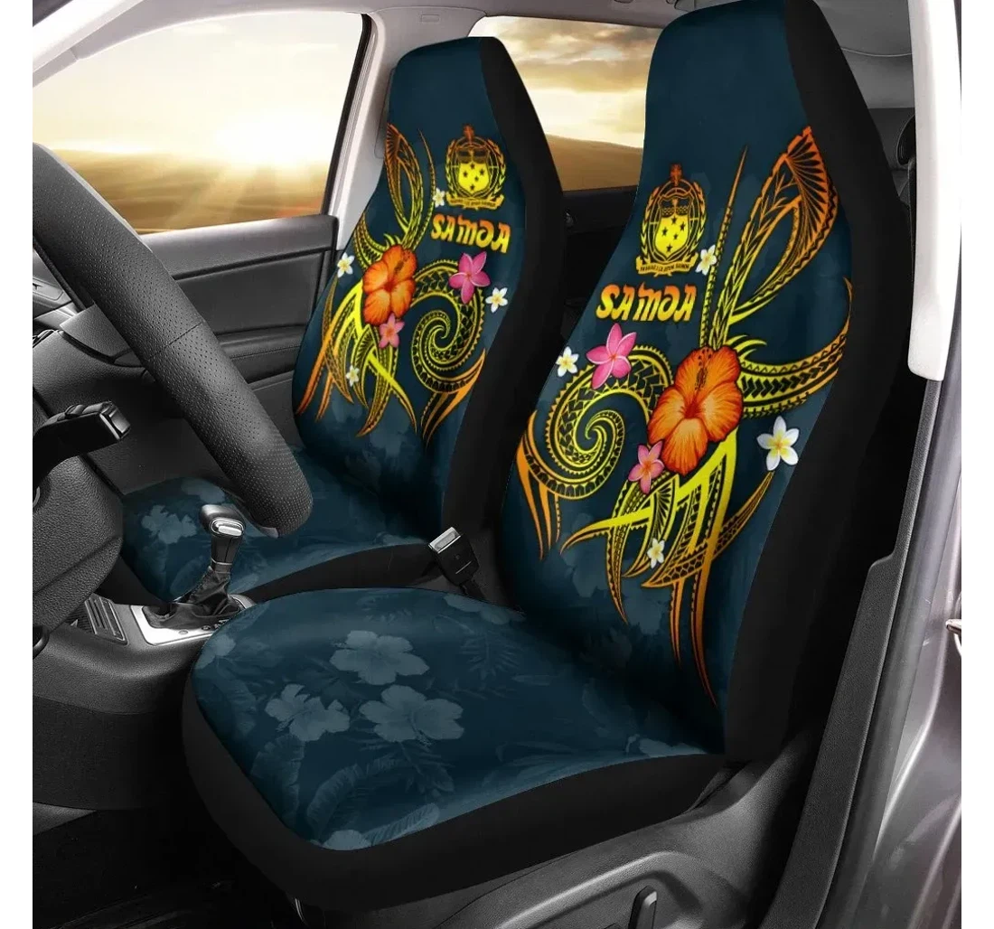 Polynesian Hawaii Legend Of Samoa Blue Bn15 Universal Front Car Seat Cover