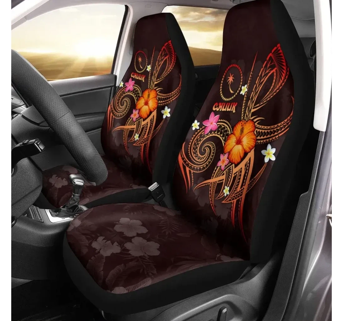 Chuuk Polynesian Legend Of Chuuk Red Bn15 Universal Front Car Seat Cover
