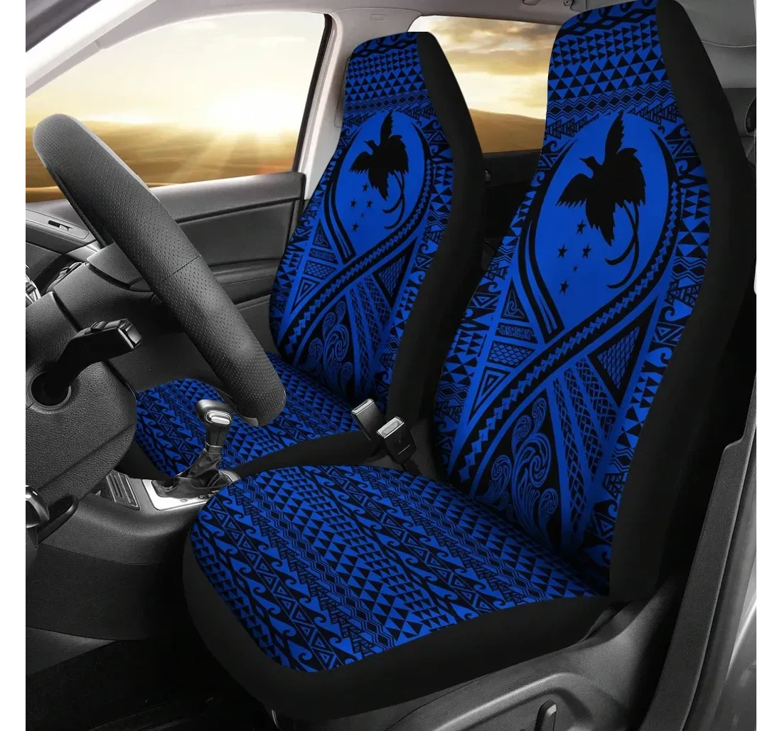 Papua New Guinea Lift Up Blue Bn09 Universal Front Car Seat Cover