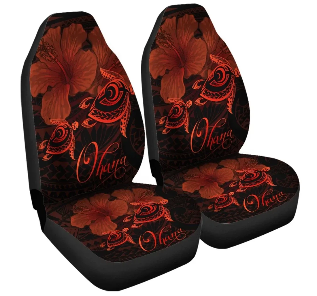 Accessory Hawaii Turtle Ohana Hibiscus Poly Orange Ah J4r Universal Front Car Seat Cover