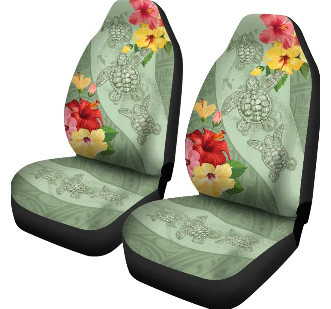 Accessory Hawaii Turtle Hibiscus Tink Style Ah J4 Universal Front Car Seat Cover