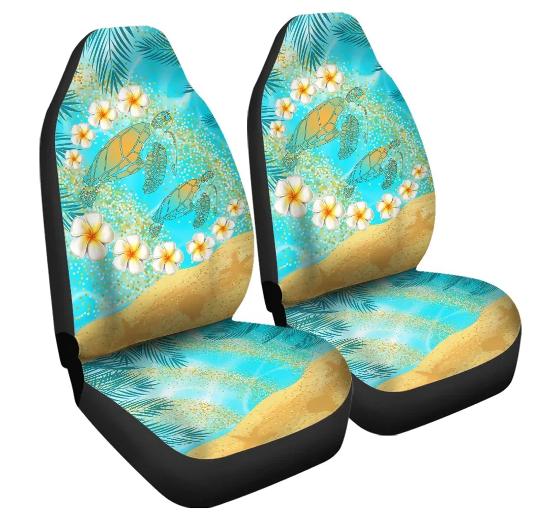 Accessory Hawaii Turtle Plumeria Summer Sea Style Ah Ja Universal Front Car Seat Cover
