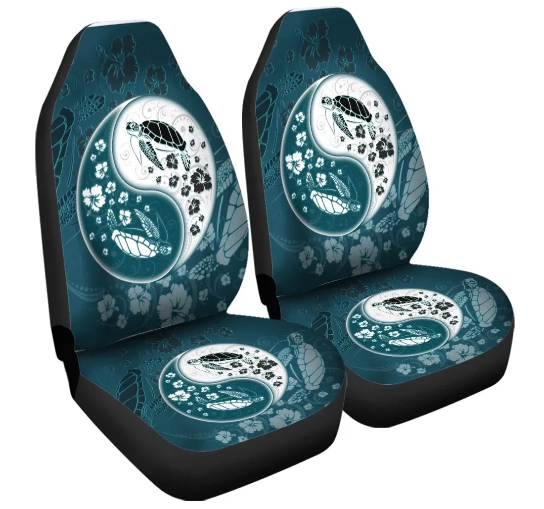 Accessory Hawaiian Hibiscus Turtle Polynesian Yinyang Style Ah Jr Universal Front Car Seat Cover