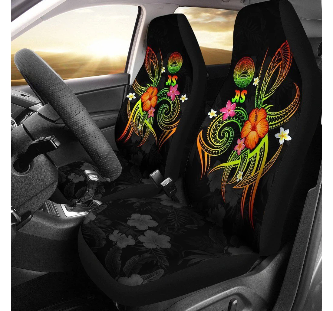 American Samoa Polynesian Legend Of American Samoa Reggae Bn15 Universal Front Car Seat Cover