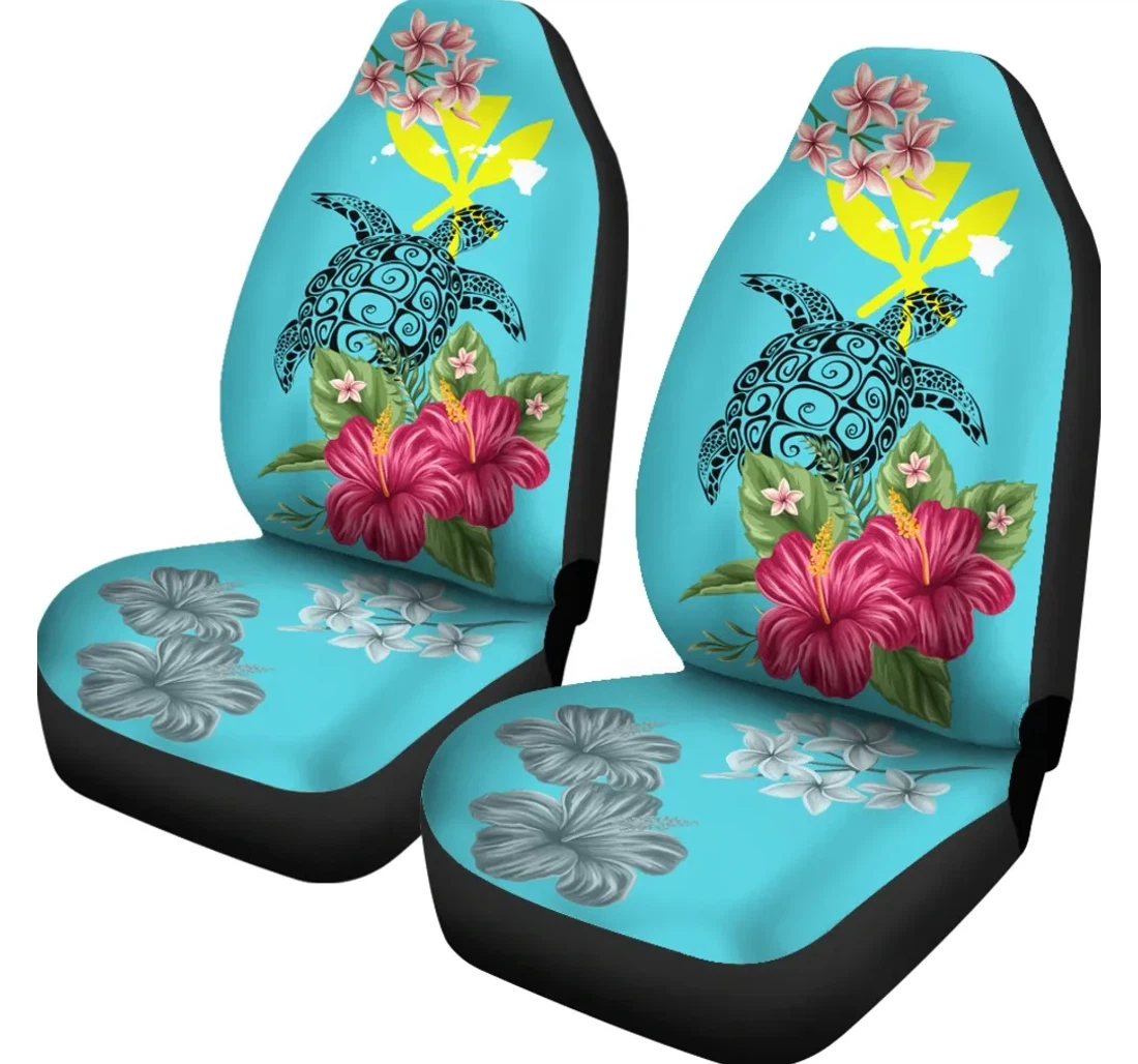 Accessory Hawaii Kanaka Turtle Hibiscus Plumeria Tropical Style Ah J2 Universal Front Car Seat Cover