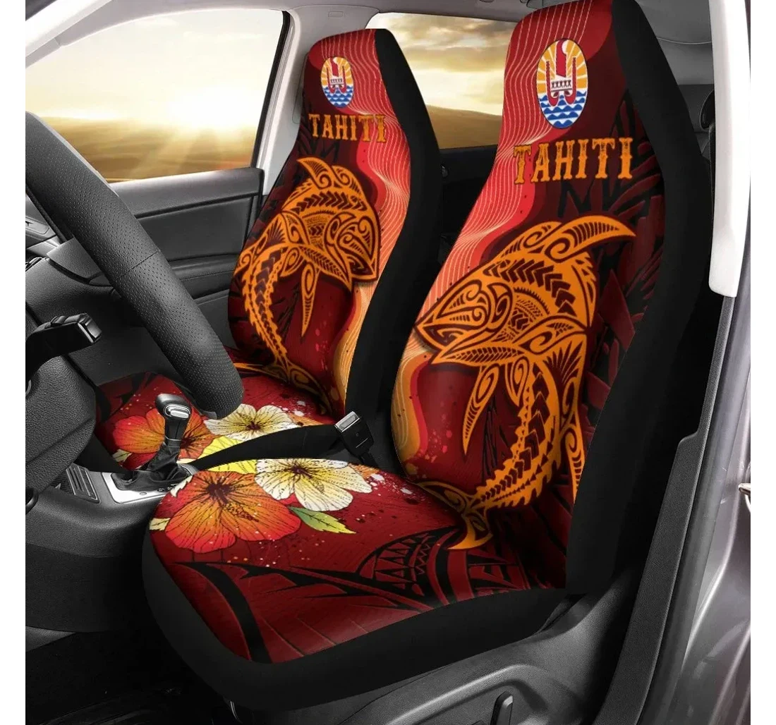 Tahiti Tribal Tuna Fish Bn39 Universal Front Car Seat Cover