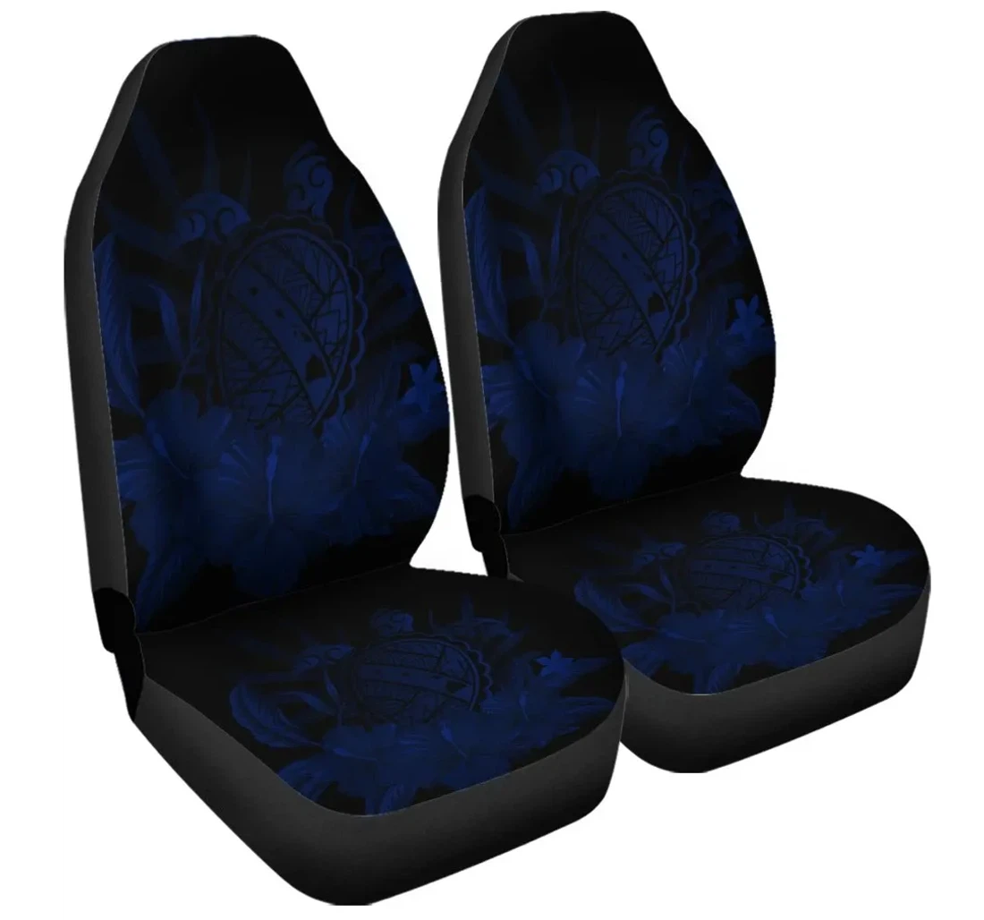 Accessory Hawaiian Map Turtle Hibiscus Polynesian Blue Ah J4r Universal Front Car Seat Cover