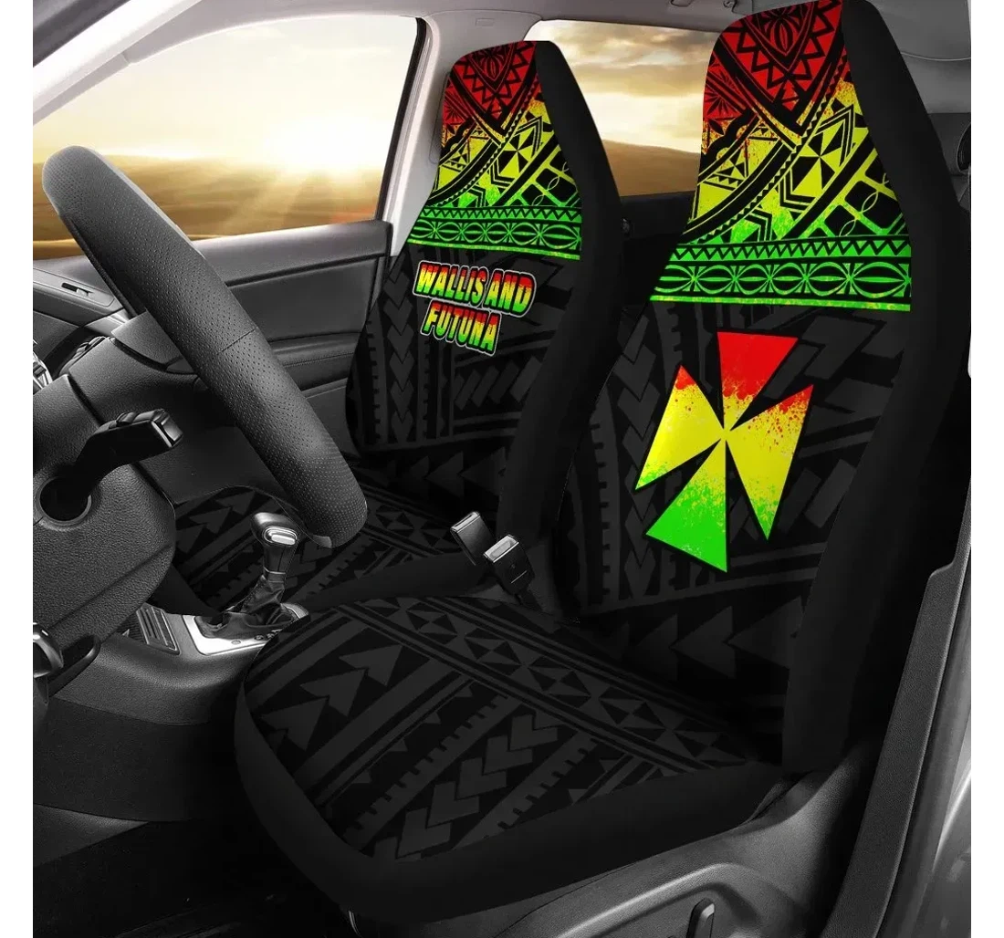 Wallis And Futuna Polynesian Reggae Bn11 Universal Front Car Seat Cover