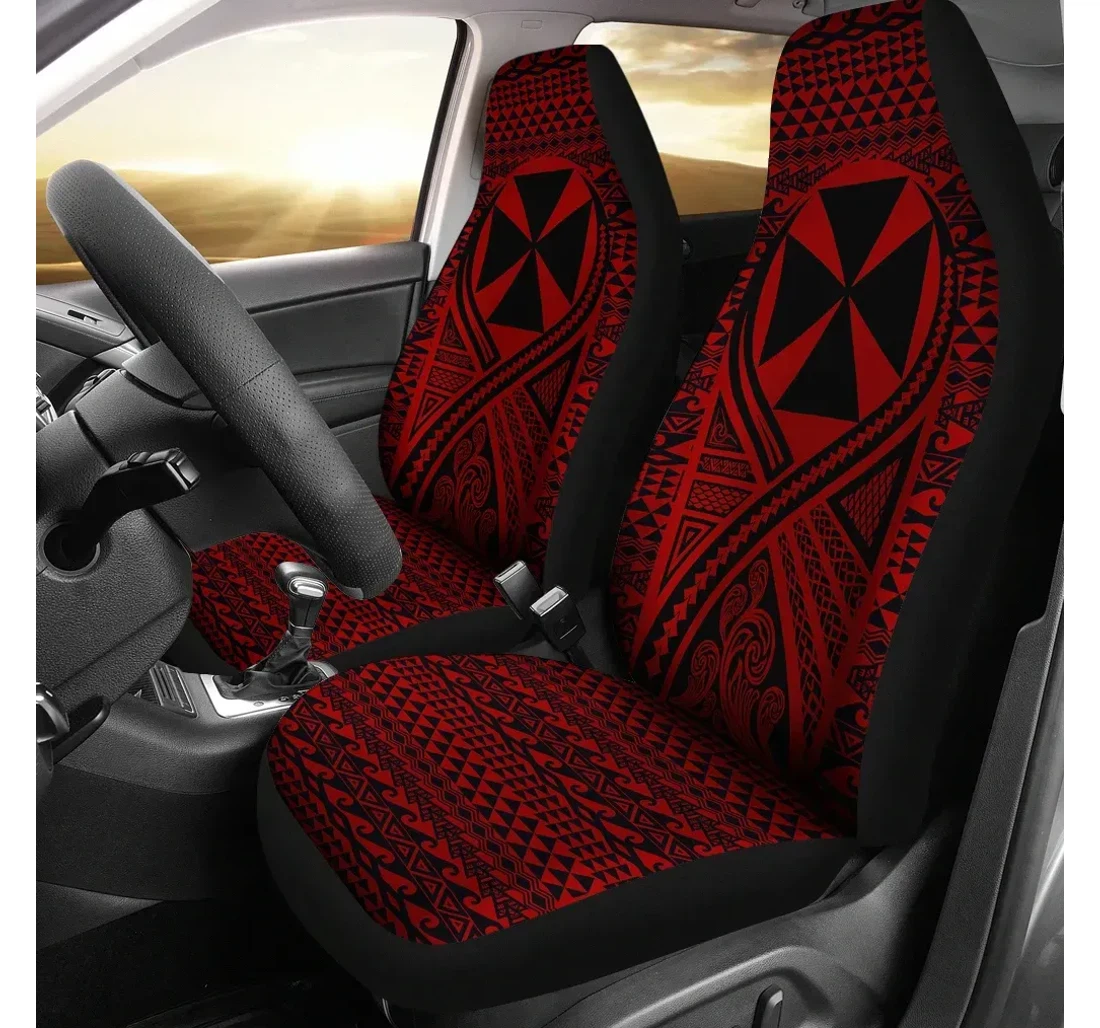 Wallis And Futuna Lift Up Red Bn09 Universal Front Car Seat Cover