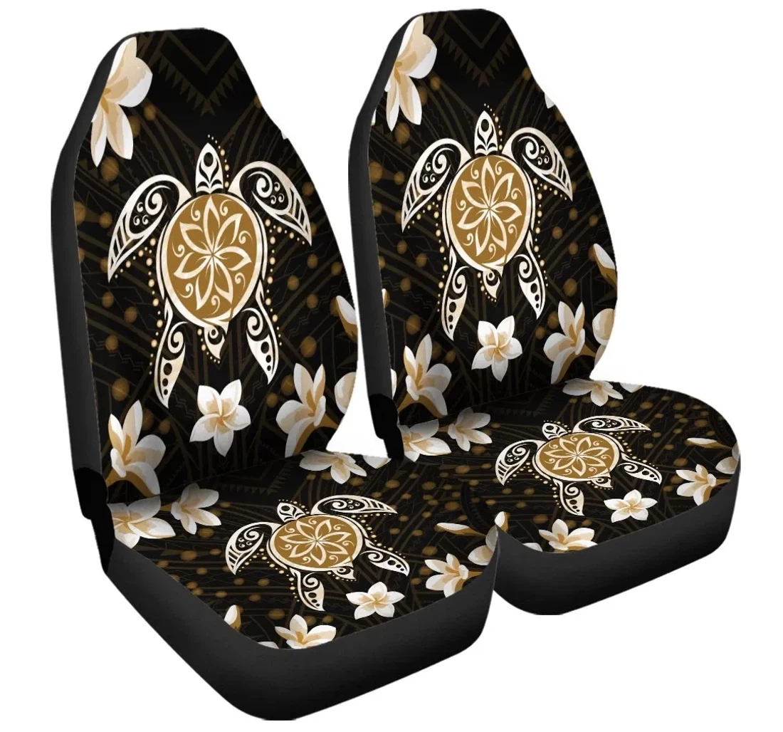 Accessory Hawaiian Gold Turtle Plumeria Ah J0r Universal Front Car Seat Cover