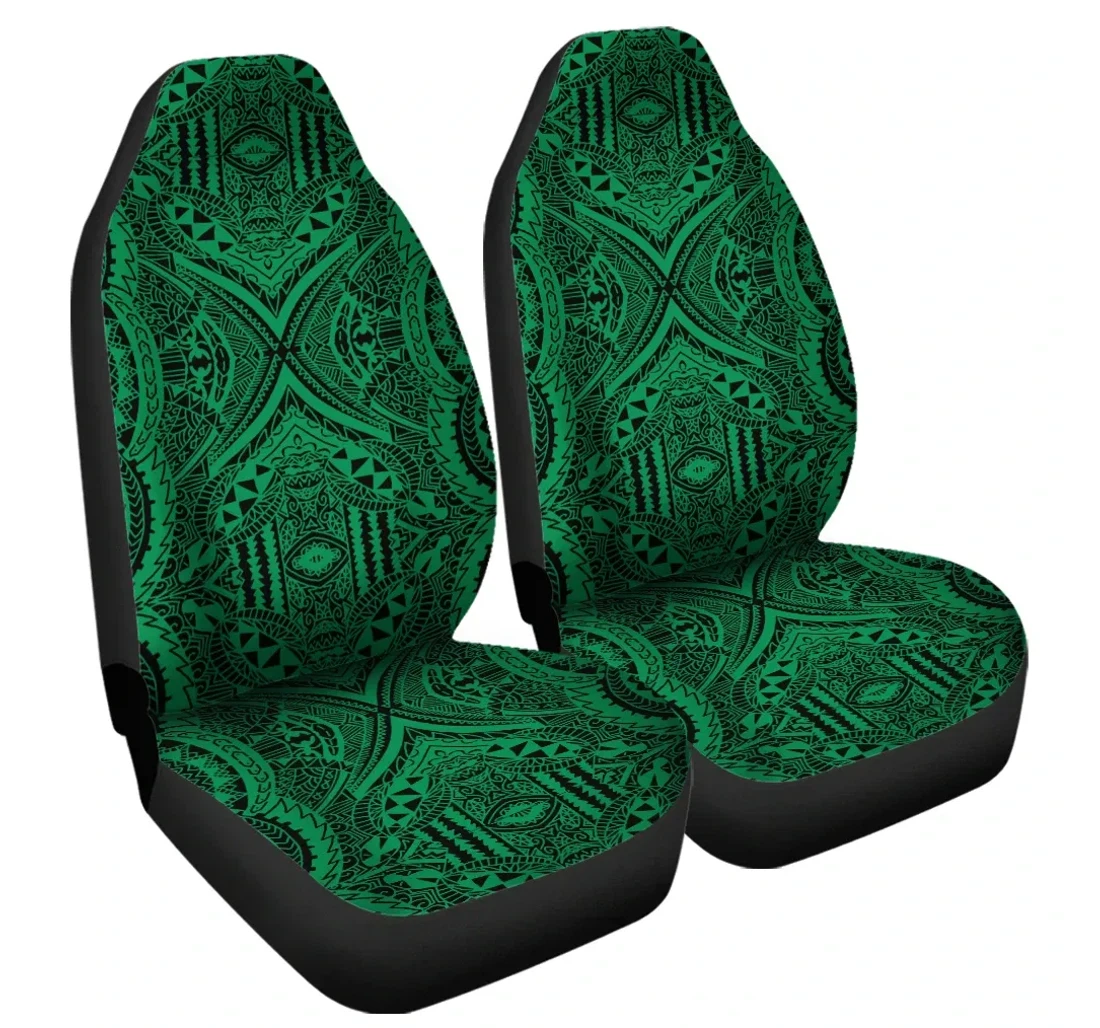 Accessory Polynesian Symmetry Green Ah J6 Universal Front Car Seat Cover
