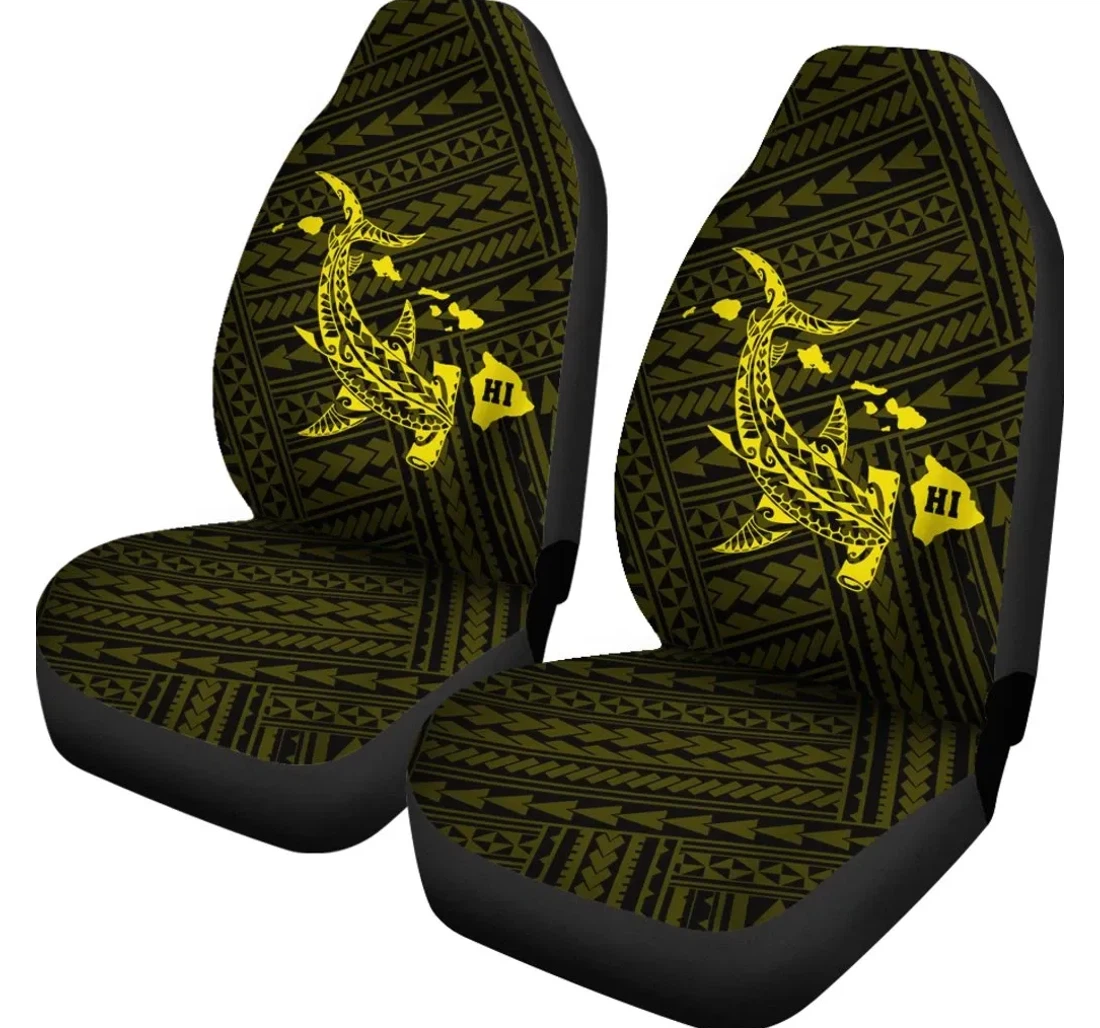 Accessory Hawaii Shark Yellow Polynesian Ah J1 Universal Front Car Seat Cover