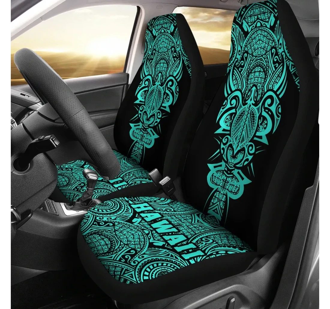 Accessory Hawaii Turtle Polynesian Turquoise Armor Style Ah J9 Universal Front Car Seat Cover