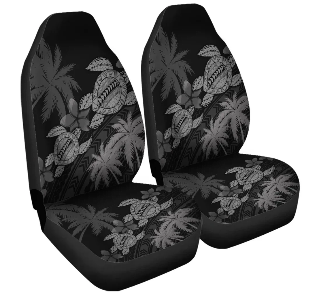Accessory Hawaii Turtle Plumeria Coconut Tree Polynesian Gray Ah J4r Universal Front Car Seat Cover