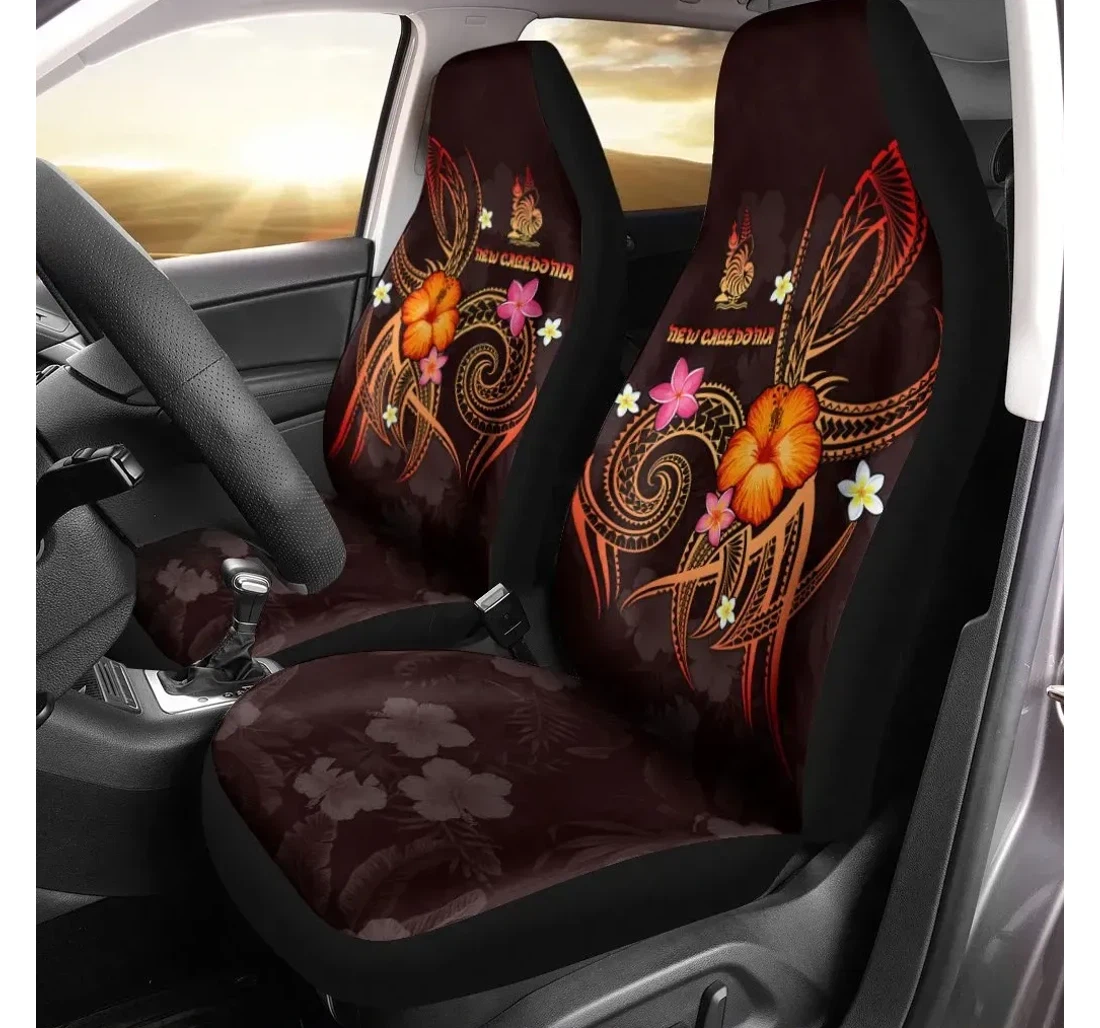 New Caledonia Polynesian Legend Of New Caledonia Red Bn15 Universal Front Car Seat Cover