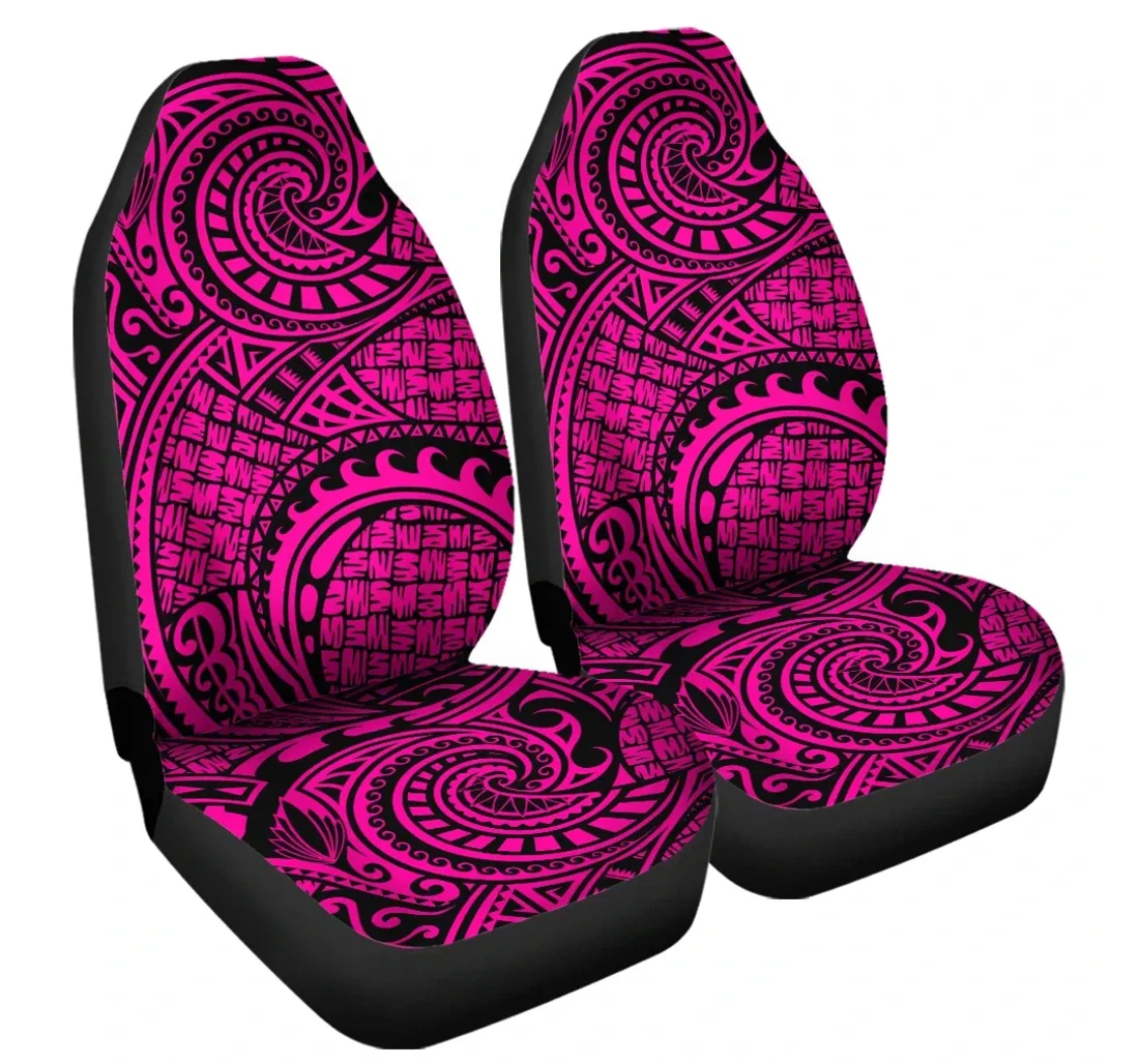 Accessory Polynesian Maori Lauhala Pink Ah J6 Universal Front Car Seat Cover
