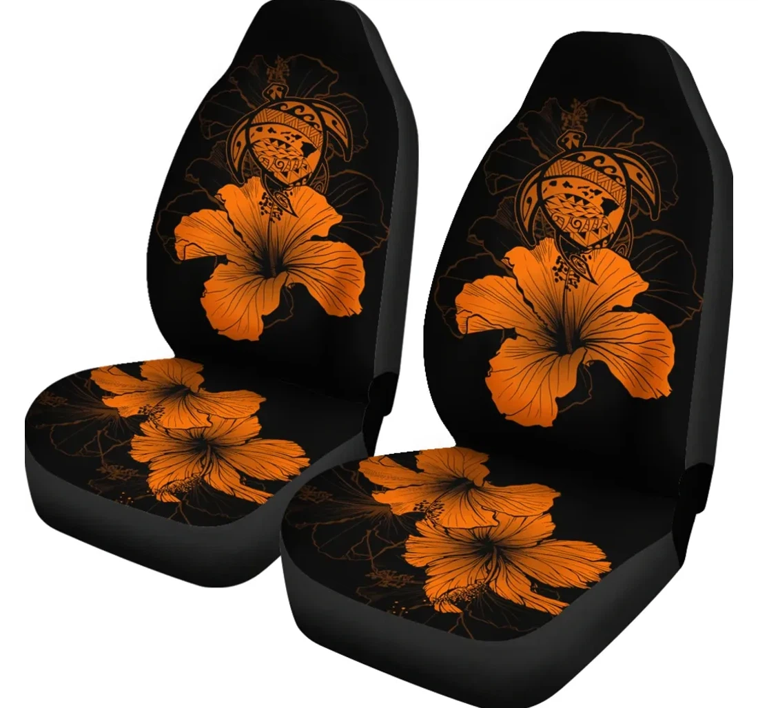 Accessory Hawaii Hibiscus Turtle Map Traffic Orange Ah J9 Universal Front Car Seat Cover