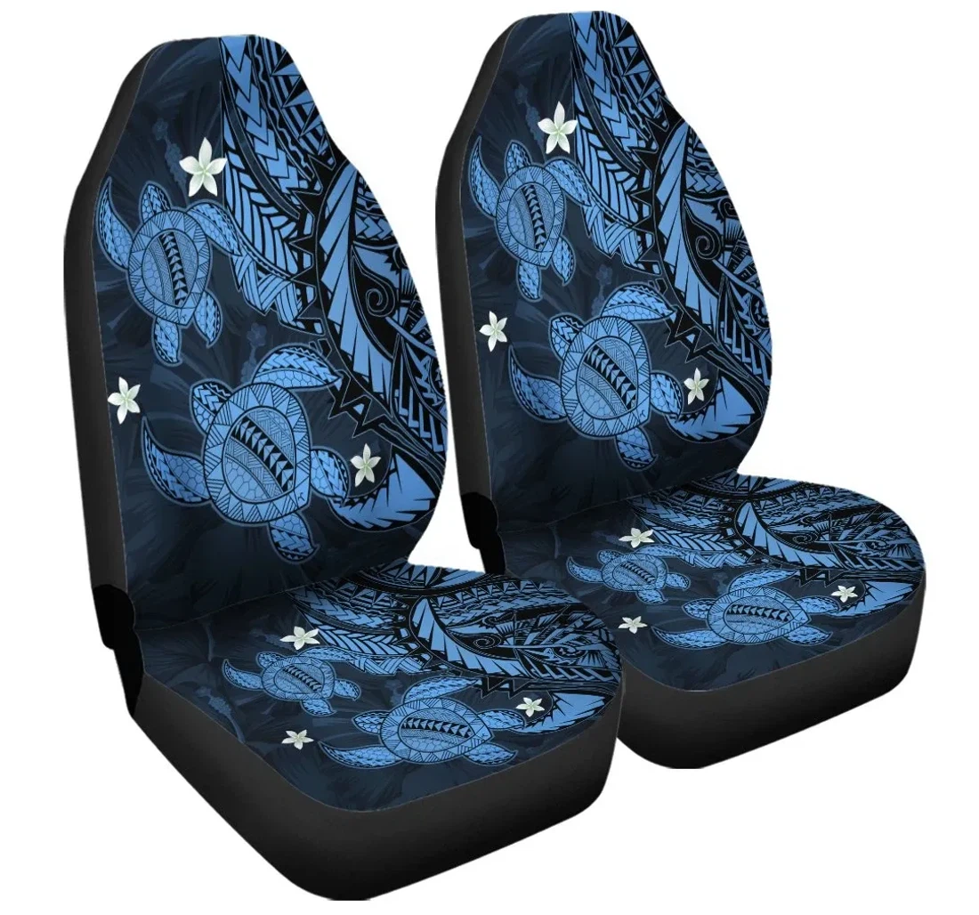 Accessory Hawaii Polynesian Turtle Hibiscus Pastel Blue Ah J4r Universal Front Car Seat Cover