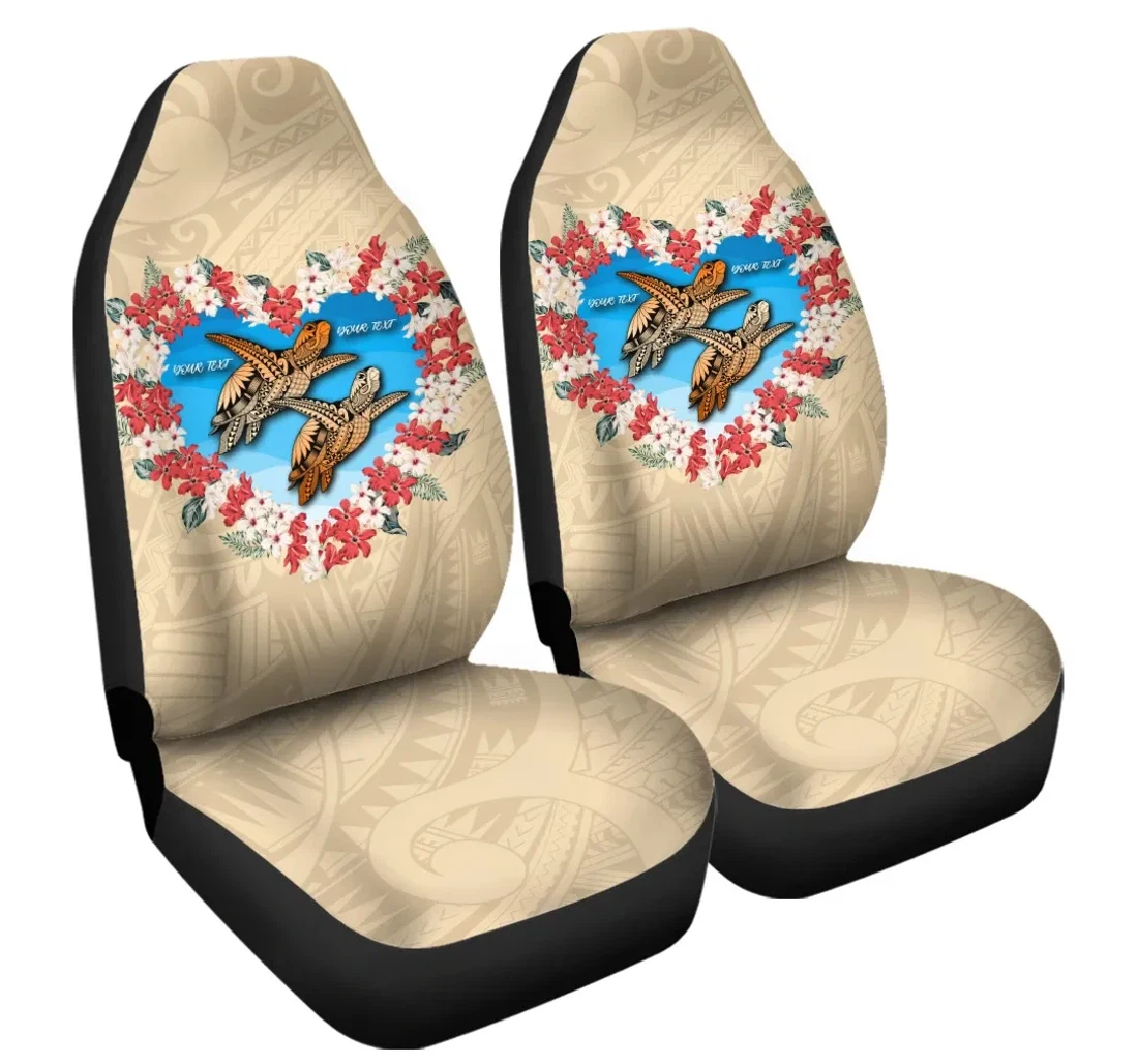 Accessory Personalised Hawaii Turtle Hibiscus Polynesian Valentines Life Style Ah J4 Universal Front Car Seat Cover
