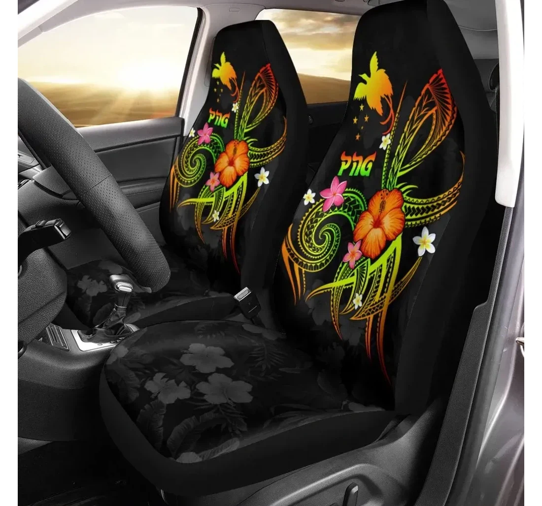 Papua New Guinea Polynesian Legend Of Papua New Guinea Reggae Bn15 Universal Front Car Seat Cover