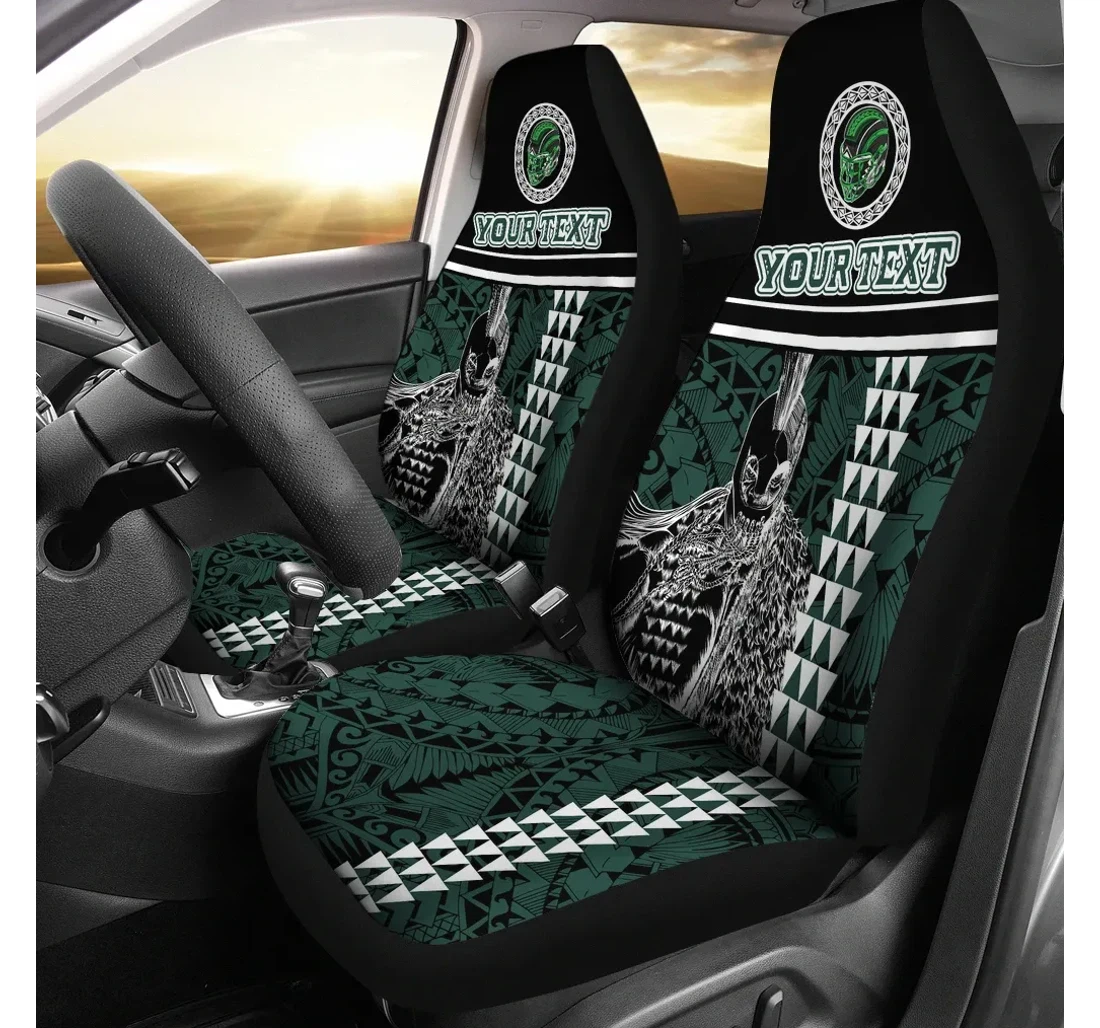 Accessory Personalised Hawaii Kakau Polynesian Warrior Football Rainbow Style J5 Universal Front Car Seat Cover