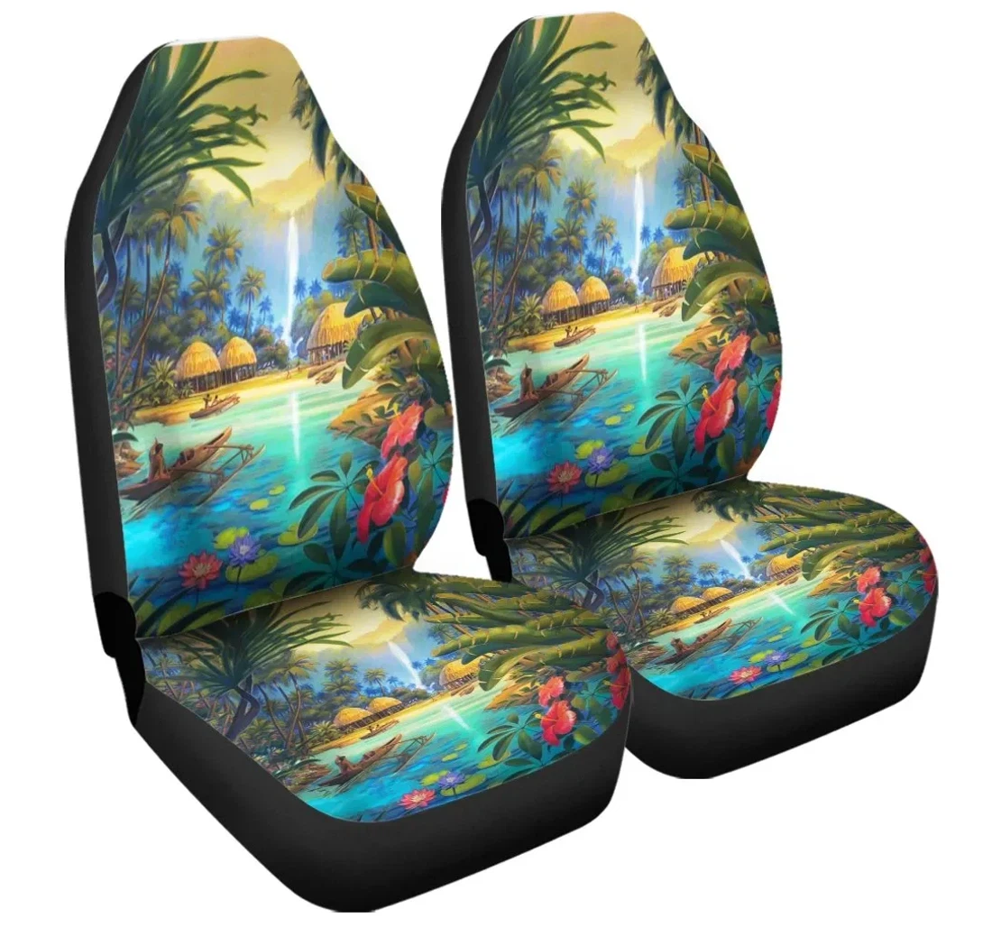 Accessory Hawaiian Living In Aboriginal Village Ah K5 Universal Front Car Seat Cover