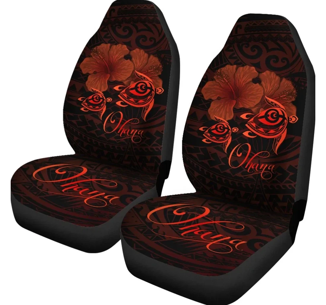 Accessory Hawaii Turtle Ohana Hibiscus Poly Red Ah J4 Universal Front Car Seat Cover