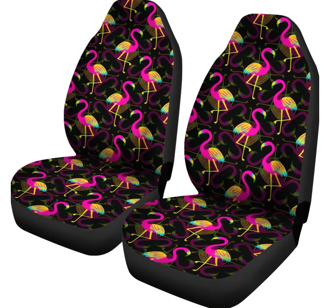Accessory Colorful Flamingo Ah J4 Universal Front Car Seat Cover